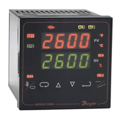 Dwyer - 2,320 to 4,208°F 1/4 DIN Temperature/Process Control - Dual 4-Digit LCD Display, Fuzzy Logic PID Control, 100-240 VAC/VDC - Benchmark Tooling