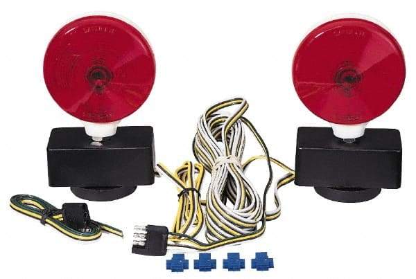 Peterson - 4-1/8" Long x 4-1/8" Wide Red Towing Lights - 12 Volt, Plastic - Benchmark Tooling