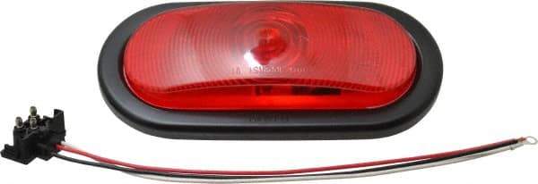 Peterson - 6-1/2" Long x 2-1/4" Wide, Red Lens & Reflector - Plastic, 12 Volt - Benchmark Tooling