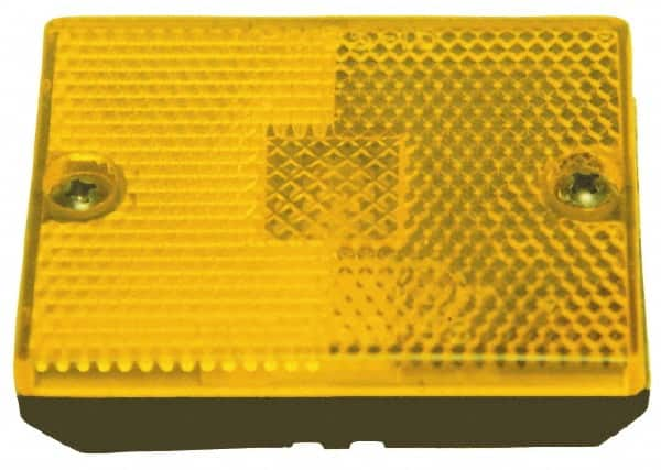 Peterson - 2-3/4" Long x 2-1/8" Wide, Amber Lens & Reflector - Plastic, 12 Volt - Benchmark Tooling