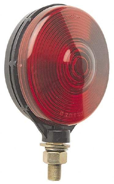 Peterson - 4-1/8" Diam, Red/Amber Lens & Reflector - Plastic, 12 Volt - Benchmark Tooling