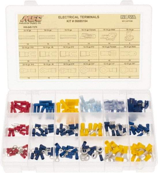 Value Collection - 175 Piece, Electrical Terminal Fastener Kit - Benchmark Tooling