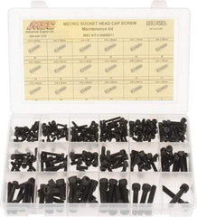 Value Collection - 255 Piece Steel Socket Head Cap Screws - M4 to M8 Thread - Benchmark Tooling