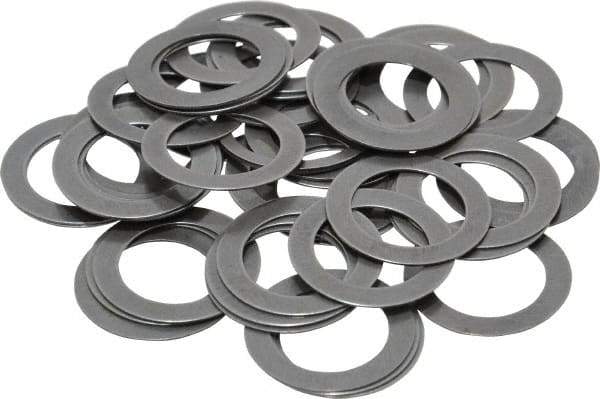 Precision Brand - 0.015" Thick, 1/2" Inside x 0.738" OD, Shortening Shim - 1/2" Screw, 1075 Spring Steel - Benchmark Tooling
