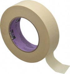 3M - 1-1/2" Wide x 60 Yd Long Tan Paper Masking Tape - Series 2040, 5.5 mil Thick, 23 In/Lb Tensile Strength - Benchmark Tooling