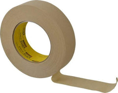 3M - 1-1/2" Wide x 60 Yd Long Tan Paper Masking Tape - Series 231, 7.6 mil Thick, 28 In/Lb Tensile Strength - Benchmark Tooling