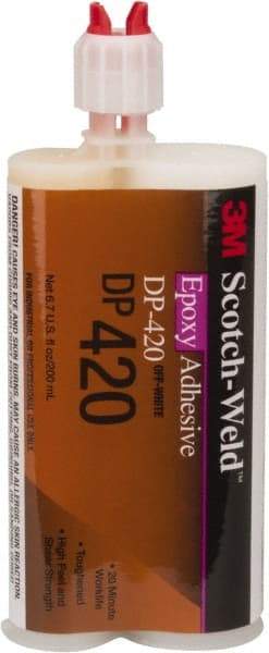 3M - 200 mL Bottle Two Part Epoxy - 20 min Working Time, 4,500 psi Shear Strength, Series DP420 - Benchmark Tooling