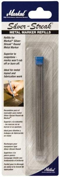 Markal - Metallic Silver Graphite Petroleum Base Marker - Fine Tip - Benchmark Tooling