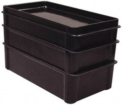 MFG Tray - 150 Lb Load Capacity Black Fiberglass Tote Container - Stacking, 22" Long x 12" Wide x 1.3" High - Benchmark Tooling