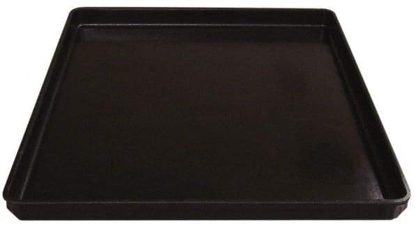 MFG Tray - 200 Lb Load Capacity Black Fiberglass Tote Container - Stacking, 26" Long x 20" Wide x 1-1/2" High - Benchmark Tooling