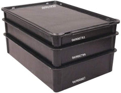 MFG Tray - 400 Lb Load Capacity Black Fiberglass Tote Container - Stacking, 25.8" Long x 17.8" Wide x 6" High - Benchmark Tooling