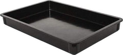 MFG Tray - 400 Lb Load Capacity Black Fiberglass Tote Container - Stacking, 25.8" Long x 17.8" Wide x 3" High - Benchmark Tooling