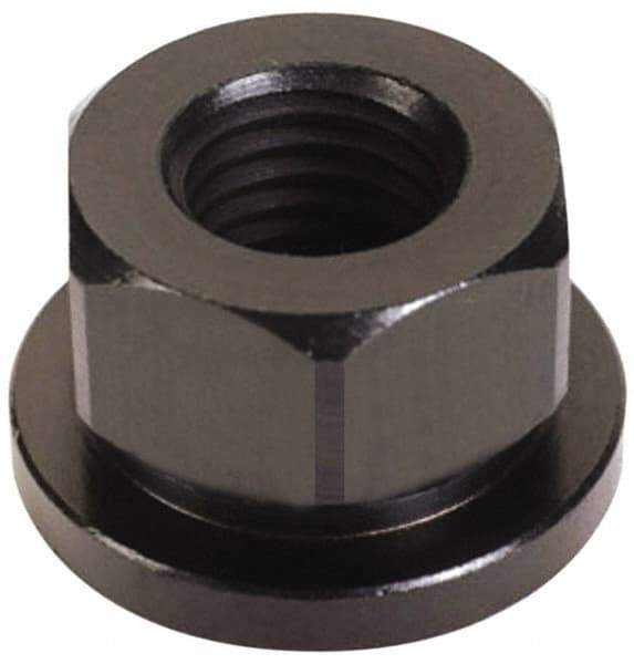 Gibraltar - 7/16-20, 1" Flange Diam, 9/16" High, 3/4" Across Flats, Flange Nut - Grade 12L14 Steel, Black Oxide Finish, 5/32" Flange Height, TCMAI - Benchmark Tooling