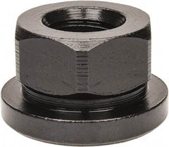 TE-CO - 1/2-13, 1-1/8" Flange Diam, 11/16" High, 7/8" Across Flats, Flange Nut - Grade 12L14 Steel, Black Oxide Finish, 3/16" Flange Height, TCMAI - Benchmark Tooling