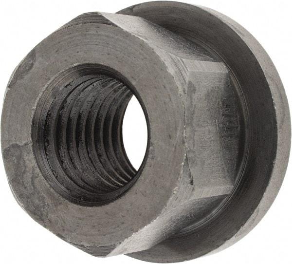 TE-CO - 3/4-10, 1-5/8" Flange Diam, 1" High, 1-1/4" Across Flats, Flange Nut - Grade 12L14 Steel, Black Oxide Finish, 1/4" Flange Height, TCMAI - Benchmark Tooling