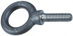 Gibraltar - 8,800 Lb Capacity, Alloy Steel, 7/8 Thread, Fixed Lifting Eye Bolt - Fully Threaded, 2-1/4" Shank, 2-1/4" Thread Length, Shoulder - Benchmark Tooling