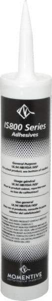 Momentive Performance Materials - 10.1 oz Tube Clear RTV Silicone Joint Sealant - -50 to 200°C Operating Temp, 25 min Tack Free Dry Time, 24 hr Full Cure Time, Series IS800 - Benchmark Tooling