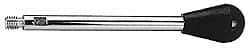 Gibraltar - 3/8-16 Stem, 1-5/8" Knob Diam, 0.47" Shaft Diam, Gear Lever Arm with Oval Knob - 1/2" Thread Length, 7.2" Handle Length, Steel Shaft, Phenolic Knob - Benchmark Tooling