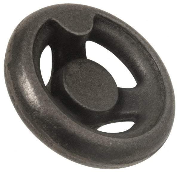 Value Collection - 10", 3 Spoke Offset Handwheel - 2" Hub, Aluminum, Plain Finish - Benchmark Tooling