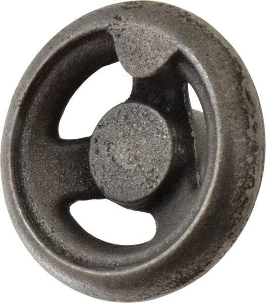 Gibraltar - 3", 3 Spoke Offset Handwheel - 1" Hub, Cast Iron, Plain Finish - Benchmark Tooling