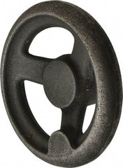 Gibraltar - 4", 3 Spoke Offset Handwheel - 1.2" Hub, Cast Iron, Plain Finish - Benchmark Tooling