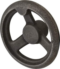 Gibraltar - 5", 3 Spoke Offset Handwheel - 1.3" Hub, Cast Iron, Plain Finish - Benchmark Tooling