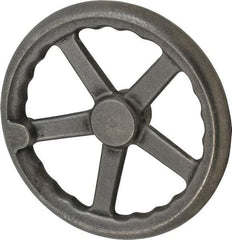 Gibraltar - 10", 3 Spoke Offset Handwheel - 2" Hub, Cast Iron, Plain Finish - Benchmark Tooling