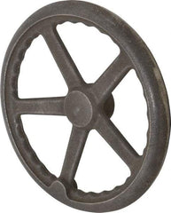 Gibraltar - 12", 3 Spoke Offset Handwheel - 2.2" Hub, Cast Iron, Plain Finish - Benchmark Tooling