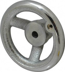 Value Collection - 4", 3 Spoke Offset Handwheel - 1.2" Hub, Cast Iron, Plain Finish - Benchmark Tooling
