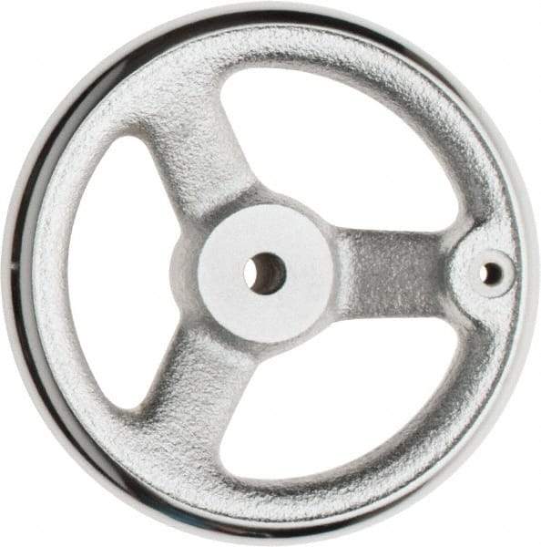 Value Collection - 5", 3 Spoke Offset Handwheel - 1.3" Hub, Cast Iron, Plain Finish - Benchmark Tooling