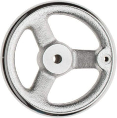 Value Collection - 5", 3 Spoke Offset Handwheel - 1.3" Hub, Cast Iron, Plain Finish - Benchmark Tooling