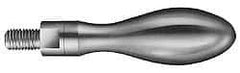 Value Collection - M5x0.8 Threaded Stem, Revolving Handwheel & Machine Handle - Plastic Cylindrical Handle, Steel Stem - Benchmark Tooling