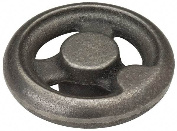 Gibraltar - 3", 3 Spoke Straight Handwheel - 1.1" Hub, Cast Iron, Plain Finish - Benchmark Tooling