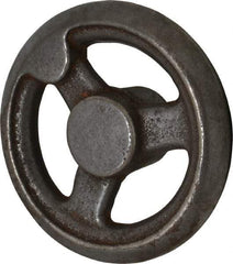 Gibraltar - 4", 3 Spoke Straight Handwheel - 1.2" Hub, Cast Iron, Plain Finish - Benchmark Tooling