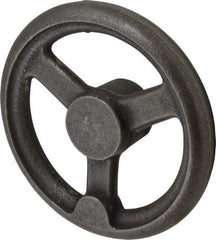 Gibraltar - 6", 3 Spoke Straight Handwheel - 1-1/2" Hub, Cast Iron, Plain Finish - Benchmark Tooling