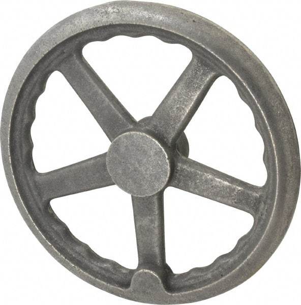 Gibraltar - 10", 3 Spoke Straight Handwheel - 2" Hub, Cast Iron, Plain Finish - Benchmark Tooling