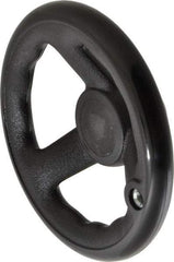 Value Collection - 5-1/2", 3 Spoke Offset Handwheel with Revolving Handle - Plastic, Plain Finish - Benchmark Tooling