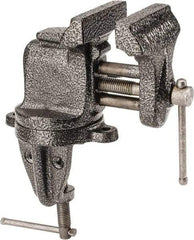 Columbian - 3" Jaw Width x 2-1/2" Jaw Opening Capacity, 2-5/8" Throat Depth, Bench & Pipe Combination Vise - 3/8" Max Pipe Capacity, Swivel Base, Clamp-On Attachment, Cast Iron - Benchmark Tooling