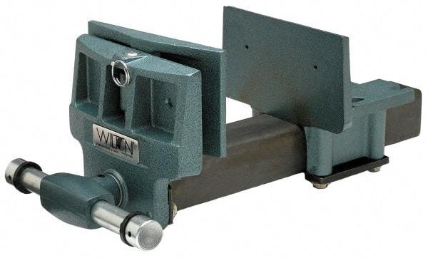 Wilton - 10" Jaw Width, 13" Jaw Opening, 4" Throat Depth, Cast Iron Woodworking Vise - 22-1/2" OAL x 11-1/2" OAW x 8" OAH, Rapid Action Spindle - Benchmark Tooling