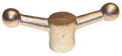 Gibraltar - 2 Offset Arms, 0.624" Hole, Zinc Plated, Reamed Speed Handle - 2-1/2" High, 9/16" Arm Diam, 1-3/8" Hub Diam, 7/8" Ball Diam - Benchmark Tooling