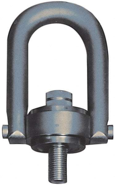 Jergens - 4,000 Lb Load Capacity Safety Engineered Center Pull Hoist Ring - 60 Ft/Lb Torque, 5/8 - 11 Thread, Alloy Steel - Benchmark Tooling