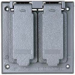 Cooper Crouse-Hinds - Electrical Outlet Box Aluminum Weatherproof Cover - Includes Gasket - Benchmark Tooling