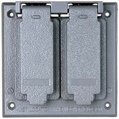 Cooper Crouse-Hinds - Electrical Outlet Box Aluminum Weatherproof Cover - Includes Gasket - Benchmark Tooling