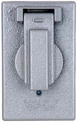 Cooper Crouse-Hinds - Electrical Outlet Box Aluminum Weatherproof Cover - Includes Gasket - Benchmark Tooling