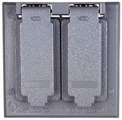 Cooper Crouse-Hinds - Electrical Outlet Box Aluminum Weatherproof Cover - Includes Gasket - Benchmark Tooling