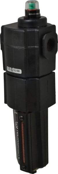 Norgren - 1/2" Port Coalescing Filter - Aluminum Bowl, Automatic Drain, 250 Max psi, 0.01 Micron Rating, 3.15" Wide x 11.4" High - Benchmark Tooling