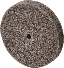 3M - 1-1/2" Diam, 1/4" Face Width, 1/8" Center Hole, Fine Grade, Aluminum Oxide Deburring Wheel - Unitized, Medium Density 5 Grade, 30,100 RPM - Benchmark Tooling