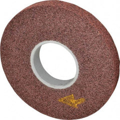 3M - 8" Diam, 1" Face Width, 3" Center Hole, Medium Grade, Aluminum Oxide Deburring Wheel - Convolute, Soft Density 4 Grade, 4,500 RPM - Benchmark Tooling