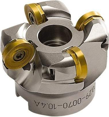Seco - 3" Cut Diam, 0.394" Max Depth, 1" Arbor Hole, 4 Inserts, RP.. 2006 Insert Style, Indexable Copy Face Mill - 5,100 Max RPM, 2" High, Through Coolant - Benchmark Tooling