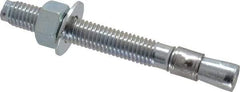 Red Head - 1/2 Inch Diameter, 1/2-13 Inch Thread, 4-1/2 Inch Overall Length, Grade 3, Wedge Expansion Concrete Anchor - Steel, Zinc Plated, 3 Inch Thread Length, Tie Wire Head, 1/2 Inch Drill - Benchmark Tooling